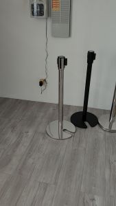 STAINLESS STEEL RETRACTABLE BELT QUEUE UP (Q-UP) STAND Q Up Qr Wood Stand Q R Code Stand - Lazada