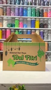 Eceran Box Jinjing Parcel Ramadhan Dus Hampers Lebaran Motif Tebal Idul Fitri Souvenir Sembako