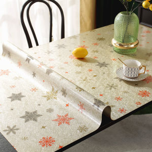 Luxurious Rectangular Tablecloth Waterproof Oil-resistant No-wash High-end Dining Table Mat Book Desk Tea Table Cover
