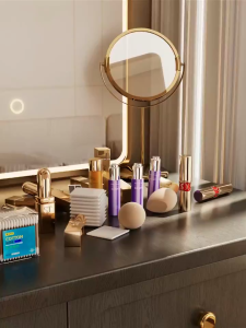 YESALL Kotak Makeup & Tempat Kosmetik Estetik – Organizer Lipstik Aksesoris Multifungsi untuk Meja Rias Meja Kerja Rak Ruang Tamu