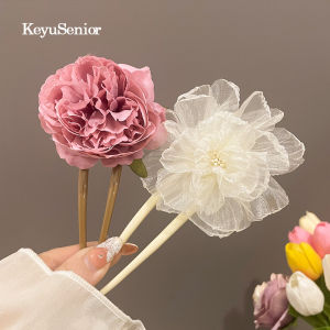 2025 New U-Shaped Hairpin Flower Hair Clip Childrens Ancient Style Womens High-End Feeling U-Shaped Hairpin Headwear