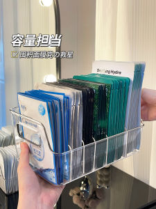 Acrylic Transparent Makeup Storage Box Desktop Organizer for Skin Care Products And Face Masks Fresh Style Single Layer Plastic