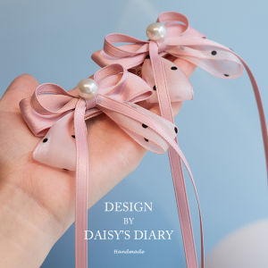 Polka Dot Bow Tie Hair Clip Sweet Princess Hair Accessories for Girls Childrens Hairpins Stylish Bandeau Hairgrips