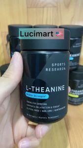 Viên uống giảm stress Suntheanine L-Theanine Sports Research hũ 60 viên [Hàng Mỹ] Viên Uống Hỗ Trợ Giấc Ngủ Và Thư Giãn Sản Phẩm L-Theanine Của Sports Research - Lazada