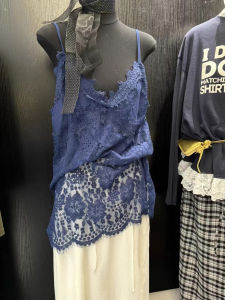 Elegant Lace Trim Halter Vest Womens Sleeveless Outerwear Beautiful Spring Summer New Style Pure Desire Fashionable Top