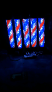 Barber Shop LED Rotating Light 60cm 90cm Energy Saving Eye-Catching Easy Wall Mounting Waterproof