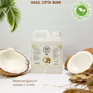 1L VCO Extra Virgin Coconut Oil / EVCO Minyak Kelapa Murni Asli Kemasan 1 Liter 100% Murni