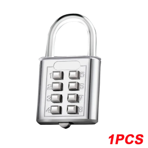8-Digit Waterproof Combination Padlock for Luggage Travel Zinc Alloy Anti-Theft Lock with Key Fixed Random Code Outdoor Safe