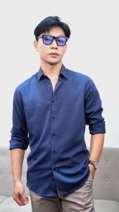 Áo Sơ Mi Nam Slimfit Họa Tiết Bi Nhỏ Sơ Mi Tay Dài Ninomaxx Thương Hiệu N&M 2101043