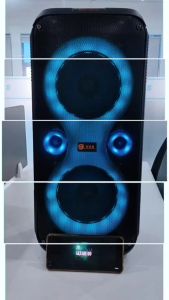 V2S PARTYBOX 2666 Bluetooth Karaoke Speaker Dancing Rgb Light With Wireless Microphone
