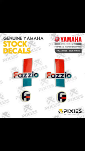 2025 YAMAHA GENUINE ORIGINAL PART THAILAND SIDE COVER DECALS STICKERS FOR FAZZIO 125