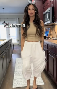 Womens Straight Pants Khaki Linen Loose Loose Casual Cropped Pants Spring and Summer 2025 Mid-Waist Pants