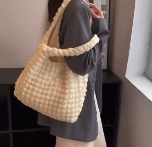 Tas Tote Bag Bahu Puffy Viral Aesthetic Wanita Import Fashion Korea Style Terbaru Kekinian TG13