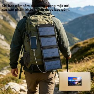 25W 100W Có Thể Gập Lại Bộ Sạc Năng Lượng Mặt Trời USB Kép Cho Cắm Trại Đi Bộ Đường Dài Ngoài Trời Khẩn Cấp Sạc Nhanh Chống Nước Điện Thoại Máy Tính Bảng Sạc