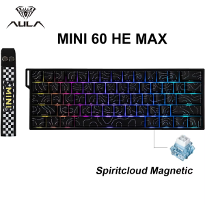 AULA Mini60 HE/Pro/Max 8K Polling Rate 60% Magnetic Switch Gaming Keyboard Tri-Mode Wireless RGB 0.01mmRT Hotswap PBT Keycaps