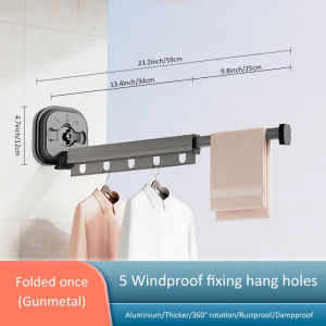 Retractable Clothes Drying RackSpace-SaverCollapsible Drying Racks for Laundry RoomWall Mounted Clothes Hanger Rack