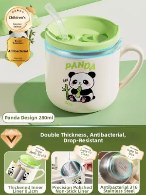 XIAOCHUSHU | Childrens 3D Stainless Steel Cup With Lid