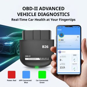 Seemetal B26 OBD2 máy quét bluetooth 5.1 Xe Chuyên Nghiệp Công cụ Chẩn đoán động cơ mã lỗi đọc tất cả OBD2 xe