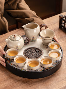 cpm·teaset | Porcelain Gaiwan and Teapot Set Multi-use Tea Tray for Home and Office