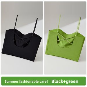 Miiow | Cat Woman Strapless Tube Top Women Summer Outdoor Wear New Backless Base Shirt Prevent Exposure Inner Wear With Chest Pad Vest