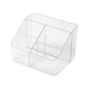 Transparent Makeup Storage Box Lipstick Organizer Desktop Cosmetic Accessories Holder Plastic Storage Solution for Beauty Tools