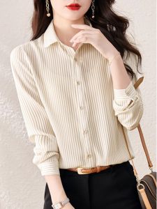 Slimming Striped Blouse Shirt