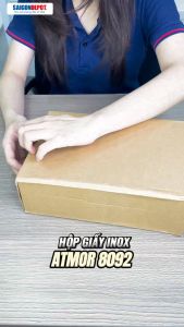 Hộp đựng giấy vệ sinh inox ATMOR 8092 Inox304 siêu bền sáng bóng cho khu vực công cộng khu công nghiệp