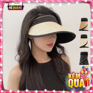 Nón Cói Hở Đầu Có Thể Xếp Gọn Phối Viền Kẻ Nón Cói Đi Biển RQN2210 - requane