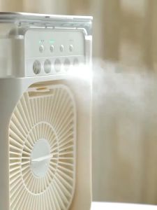 600mL Portable 4 in 1 Mini Portable Fan Air Cooling fan Humidifier Purifier Mist Cooler with 7 Colors LED Light