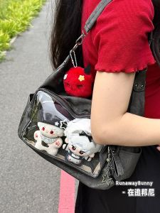 Daily Original Basic 10cm Doll Bag Transparent Commuter Womens Snack Single Shoulder Slant Cross Pain Package Comic Show