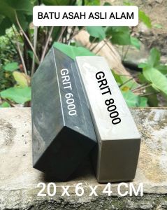 PAKET ISI 2 PCS BATU ASAHAN PISAU ASLI ALAM SIZE 20 x 6 x 4 CM
