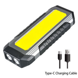 ESMARTER | Rechargeable Portable Camping Flashlight with Magnet COB Work Light Waterproof Emergency Power Bank High Brightness Torch Lamp