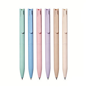Pastel Retractable Gel Pens Set - 6 Pcs Assorted Colors 0.5mm Point for Drawing Art Painting Journaling Planners Note Taking Pen