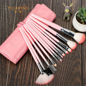 Ys Yushang 12 Makeup Brushes Suit Makeup Brush Set Full Set Foundation Eye Shadow Storage Bucket Beginner Beauty Tools