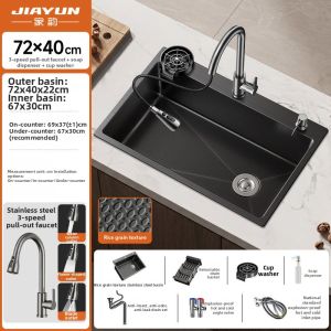 JIAYUN | Stainless Steel 304 Large Single Bowl Thickened Kitchen Sink