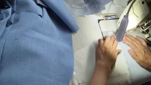 Blue Linen Men Wedding Suits Slim Fit Notched Lapel Two Buttons Jacket with Pants 2 Pieces Sets Casual Groom Tuxedos for Summer