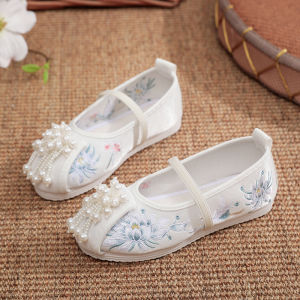 Kids Chinese Style Summer Childrens Embroidered Shoes Baby Shoes Ethnic Style Old Beijing Han Dynasty Cloth Shoes Girl Performance Shoes