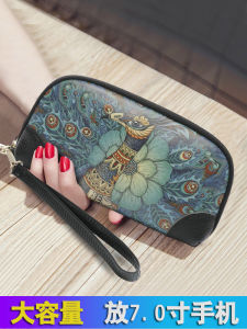 Korean Style Fashionable Printed Clutch Bag Womens Large Capacity Coin Purse Handheld Bag Cartoon Pattern Casual Handbag