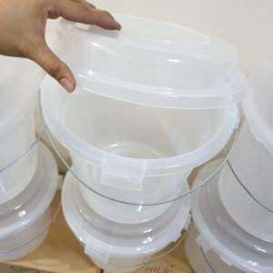 CLEAR WHITE TIMBA with cover (my lock)15L 10L