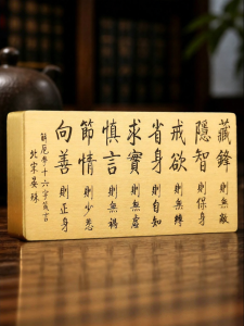 16 Character Slogan Brass Paperweight