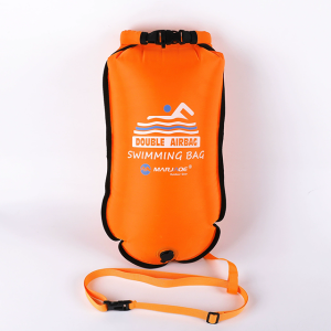 20L Inflatable Open Swimming Buoy Tow Floating Bag Double AirBags Water Sport Life Saving Swim Buoy Pool Inflated Air Drying Bag