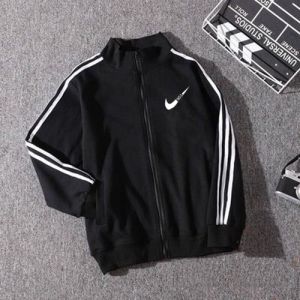 Retro Three-Stripes Mens Spring Autumn Jacket Casual Sportswear Short Stand Collar Shirt Style Outdoor Windbreaker Coat