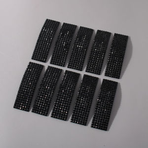 Kẹp Tóc Kim Cương Lớn Hình Chữ Nhật Màu Đen Cho Phụ Nữ Kẹp Tóc Mái Lệch Kẹp Tóc Viền Tóc Kẹp Tóc Kiểu Hàn Quốc Phụ Kiện Tóc