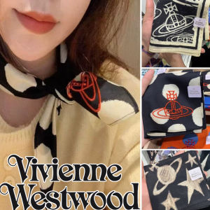 Vivienne Westwood ผ้าพันคอ ซาติน ปัก ลายจุด ลายทาง ลายสก็อต กราฟฟิตี ลายตาราง ผ้าเช็ดหน้า ผ้าพันคอจัตุรัสเล็ก ของขวัญ