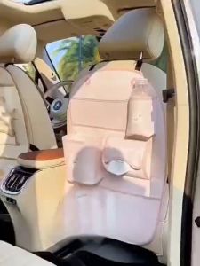 Car Back Seat Organizer Anti-kick Pad Rear Safety Seat Anti-wear Pad Car Anti-dirty Pad Universal Car Backrest Storage Bag