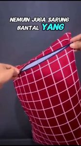 6.6 BIG PROMO !! Sarung Bantal Tidur Resleting Motif Bunga & Kotak Kain Adem Lembut Anti Luntur