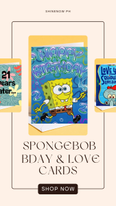 SpongeBob Happy Birthday Card | Cute Cartoon Birthday Card | Funny Nostalgic Greeting Card