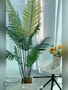 [WITH FREE GIFT] Tropical Palm Artificial Plant Artificial Tree Free Planter Basket Free Plastic Plant Pot Indoor Plant Indoor Decoration Home Decor Fake Plant Tree Decor Tall Plant Pokok Hiasan Pokok Palsu Plant Decor Living Room Entrance Office