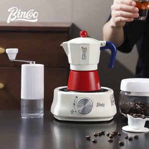 BINCOO Moka Pot Home Concentrated Small American Latte Coffee Pot Set Italian Coffee Appliances 3Cup/6Cup