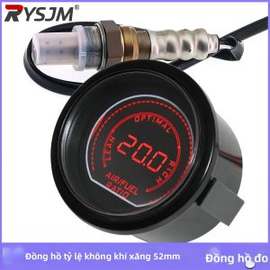 RYSJM | Bộ Đồng Hồ Đo Tỷ Lệ Nhiên Liệu Không Khí AFR 12V Cho Ô Tô Màn Hình Kỹ Thuật Số 52mm Đồng Hồ Đo Tỷ Lệ Không Khí/nhiên Liệu Tự Động Với Cảm Biến Cho Đồng Hồ Tua Máy Xe.